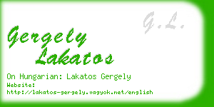 gergely lakatos business card